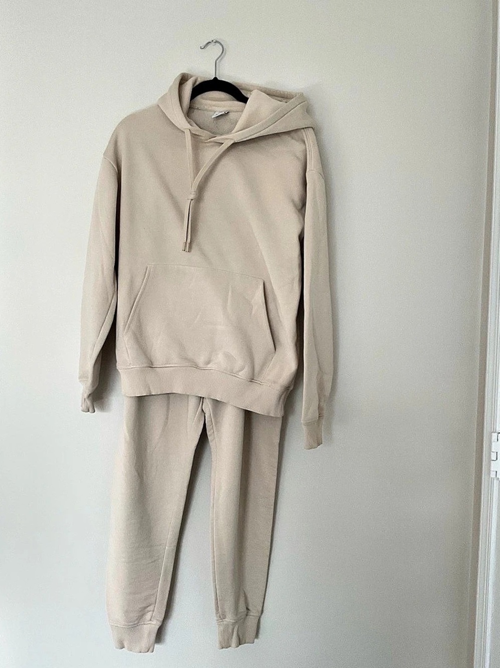 Zara Beige Hoodie Jogger Set